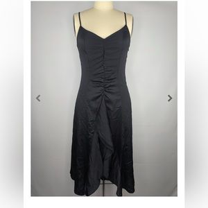 NWT Women’s black ruffle front,A-line Bar III Mod Femme Dress